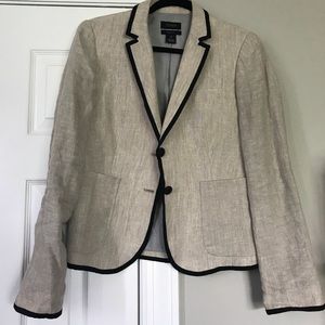 J Crew Linen Schoolboy Blazer